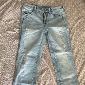 AE ripped short cut jeans